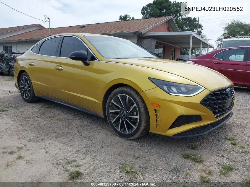 2020 Hyundai Sonata Sel Plus VIN: 5NPEJ4J23LH020552 Lot: 40329739