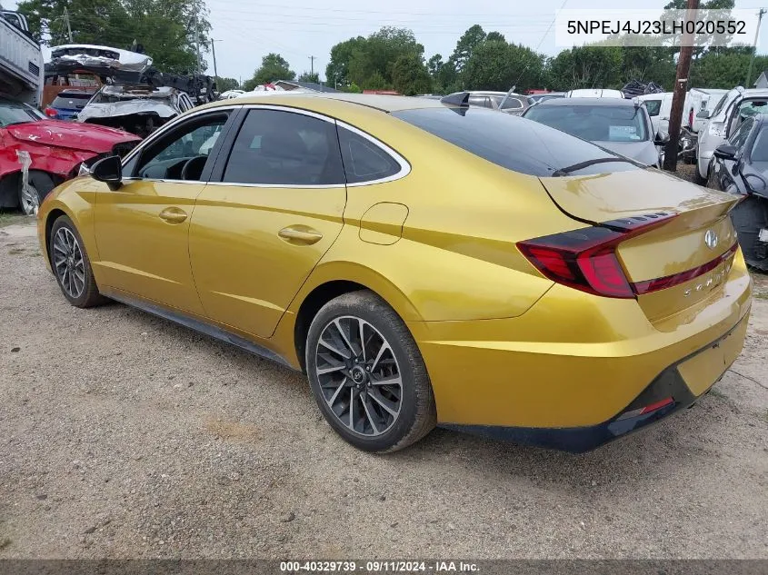 2020 Hyundai Sonata Sel Plus VIN: 5NPEJ4J23LH020552 Lot: 40329739