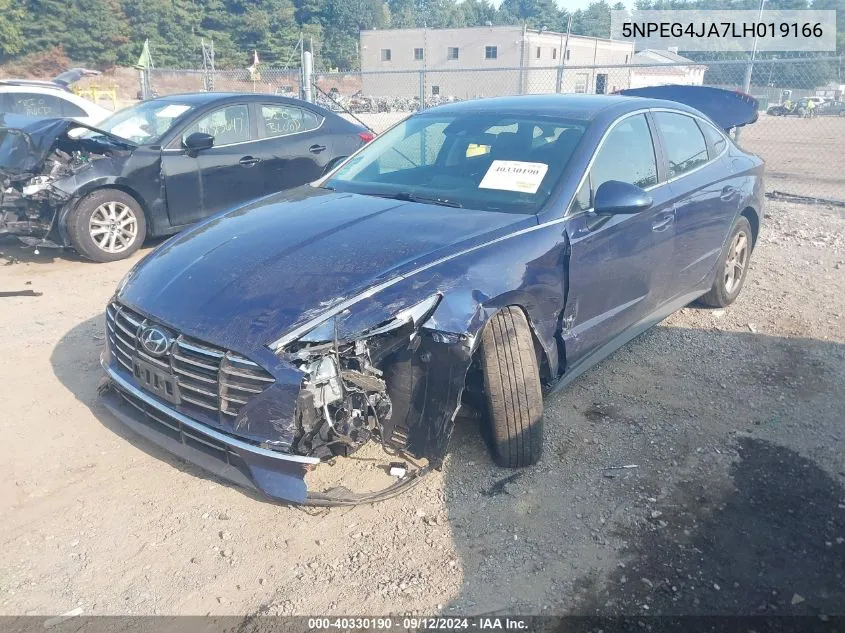 2020 Hyundai Sonata Se VIN: 5NPEG4JA7LH019166 Lot: 40330190