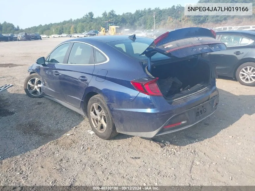 5NPEG4JA7LH019166 2020 Hyundai Sonata Se