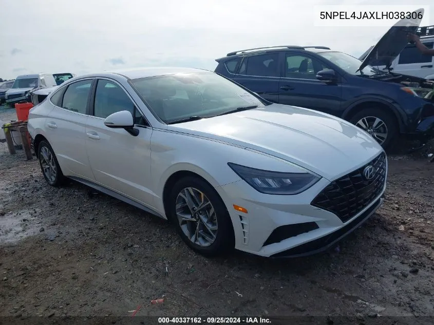 2020 Hyundai Sonata Sel VIN: 5NPEL4JAXLH038306 Lot: 40337162