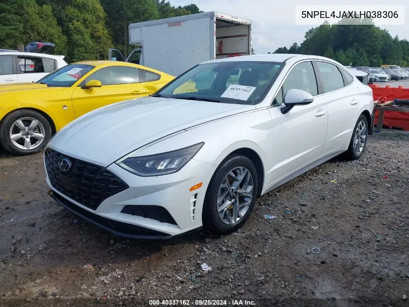 2020 Hyundai Sonata Sel VIN: 5NPEL4JAXLH038306 Lot: 40337162