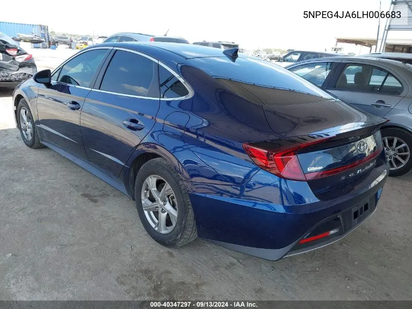 5NPEG4JA6LH006683 2020 Hyundai Sonata Se