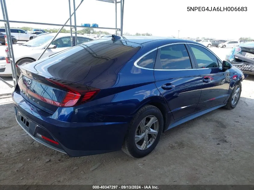 2020 Hyundai Sonata Se VIN: 5NPEG4JA6LH006683 Lot: 40347297