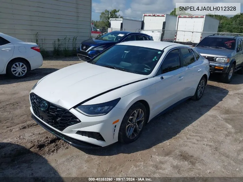 2020 Hyundai Sonata Sel VIN: 5NPEL4JA0LH012328 Lot: 40353260