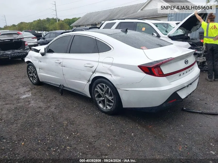 2020 Hyundai Sonata Sel VIN: 5NPEF4JA5LH055604 Lot: 40392808