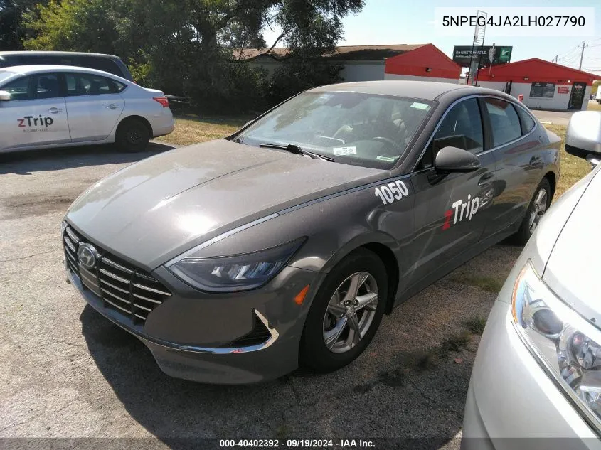 2020 Hyundai Sonata Se VIN: 5NPEG4JA2LH027790 Lot: 40402392