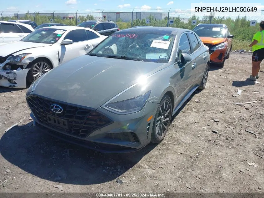 2020 Hyundai Sonata Limited VIN: 5NPEH4J29LH050649 Lot: 40407781