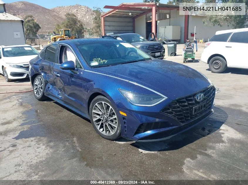 2020 Hyundai Sonata Limited VIN: 5NPEH4J21LH041685 Lot: 40412369