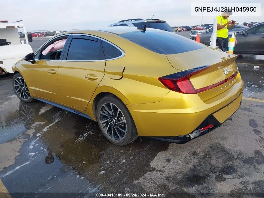 2020 Hyundai Sonata Sel Plus VIN: 5NPEJ4J28LH045950 Lot: 40413109