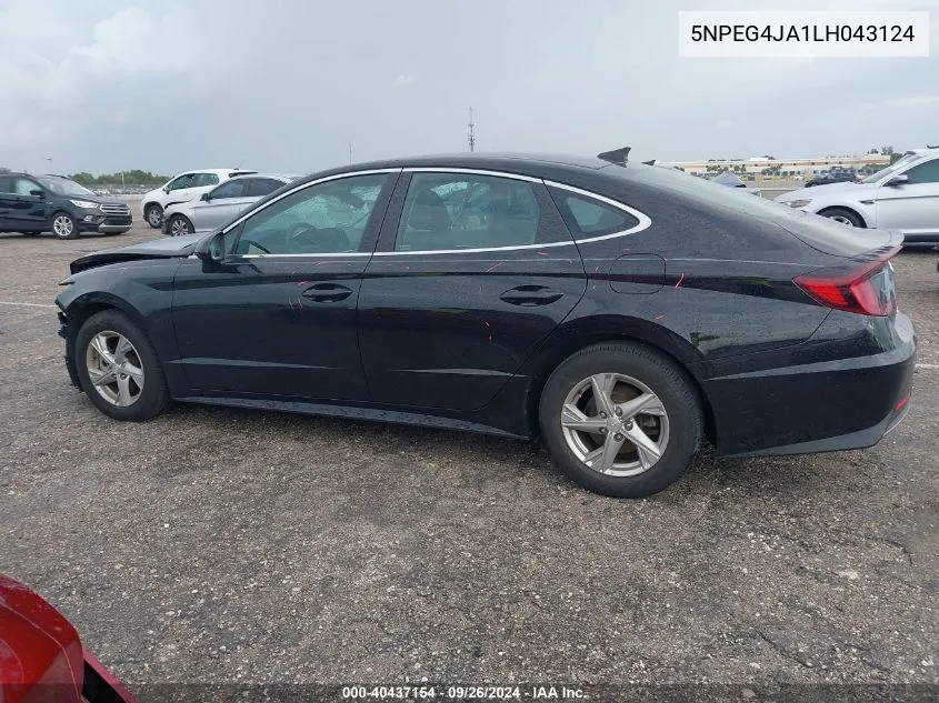 2020 Hyundai Sonata Se VIN: 5NPEG4JA1LH043124 Lot: 40437154