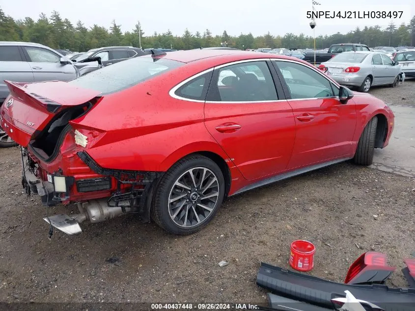 2020 Hyundai Sonata Sel Plus VIN: 5NPEJ4J21LH038497 Lot: 40437448