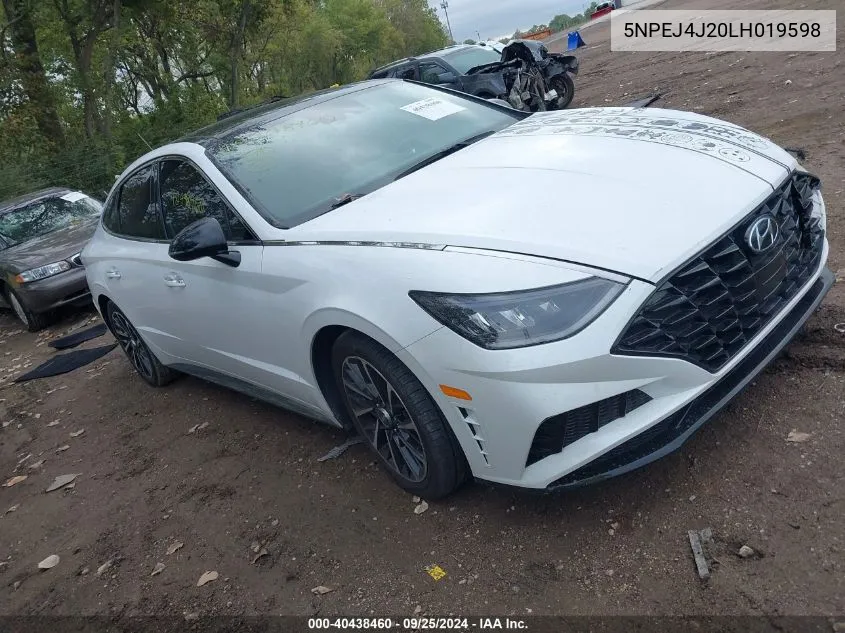 2020 Hyundai Sonata Sel Plus VIN: 5NPEJ4J20LH019598 Lot: 40438460