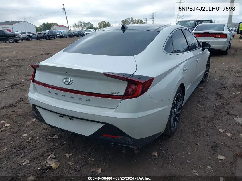 2020 Hyundai Sonata Sel Plus VIN: 5NPEJ4J20LH019598 Lot: 40438460