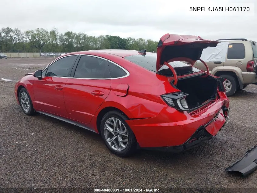 5NPEL4JA5LH061170 2020 Hyundai Sonata Sel