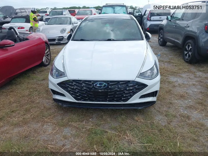 2020 Hyundai Sonata Sel VIN: 5NPEF4JA8LH053751 Lot: 40481685