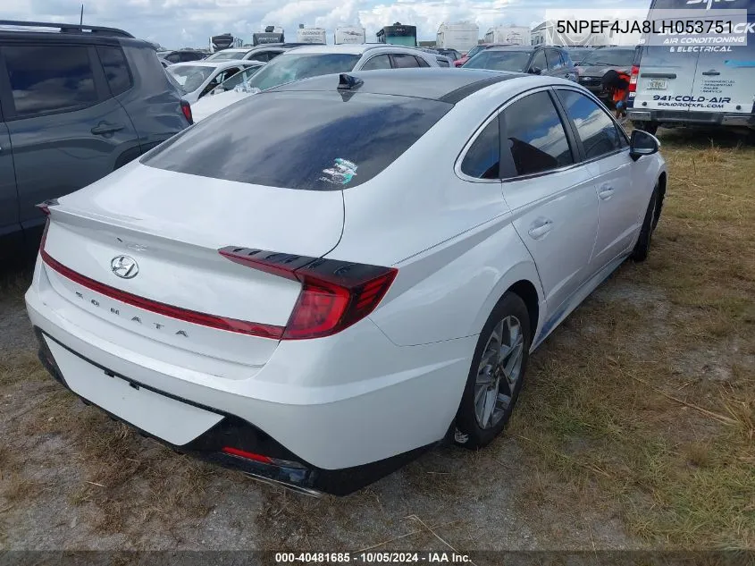 5NPEF4JA8LH053751 2020 Hyundai Sonata Sel