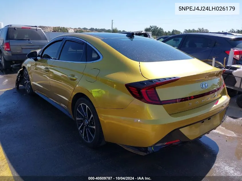 2020 Hyundai Sonata Sel Plus VIN: 5NPEJ4J24LH026179 Lot: 40509787