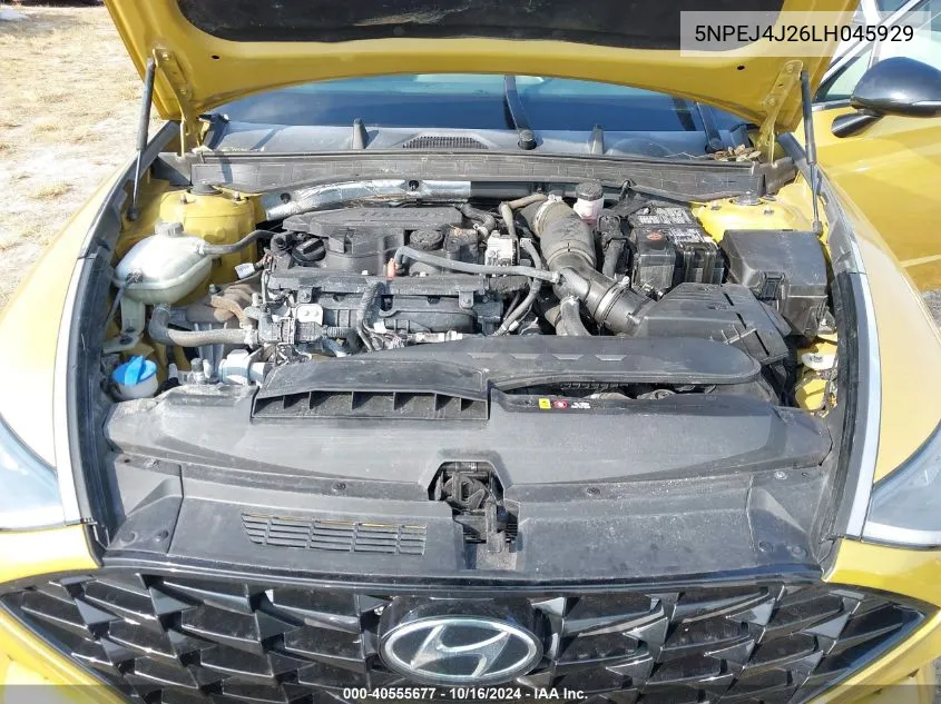 2020 Hyundai Sonata Sel Plus VIN: 5NPEJ4J26LH045929 Lot: 40555677