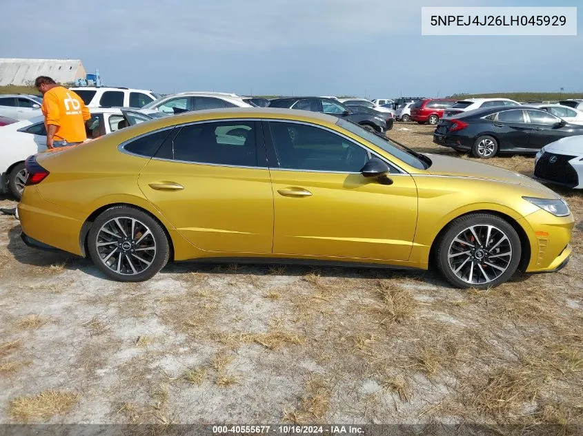 5NPEJ4J26LH045929 2020 Hyundai Sonata Sel Plus