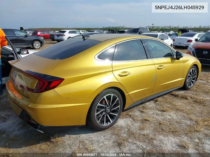 5NPEJ4J26LH045929 2020 Hyundai Sonata Sel Plus