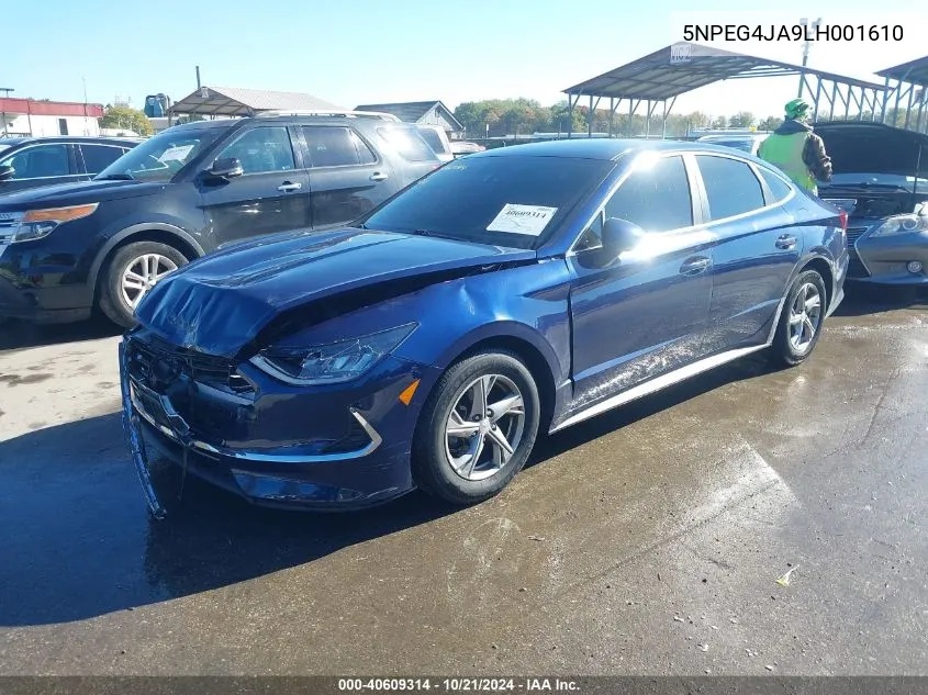 2020 Hyundai Sonata Se VIN: 5NPEG4JA9LH001610 Lot: 40609314