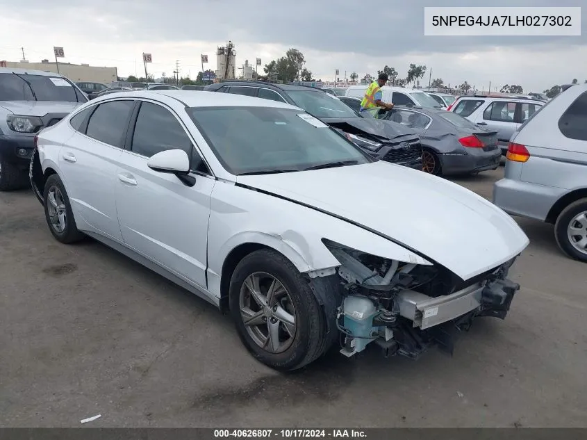 2020 Hyundai Sonata Se VIN: 5NPEG4JA7LH027302 Lot: 40626807