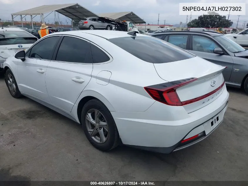 2020 Hyundai Sonata Se VIN: 5NPEG4JA7LH027302 Lot: 40626807