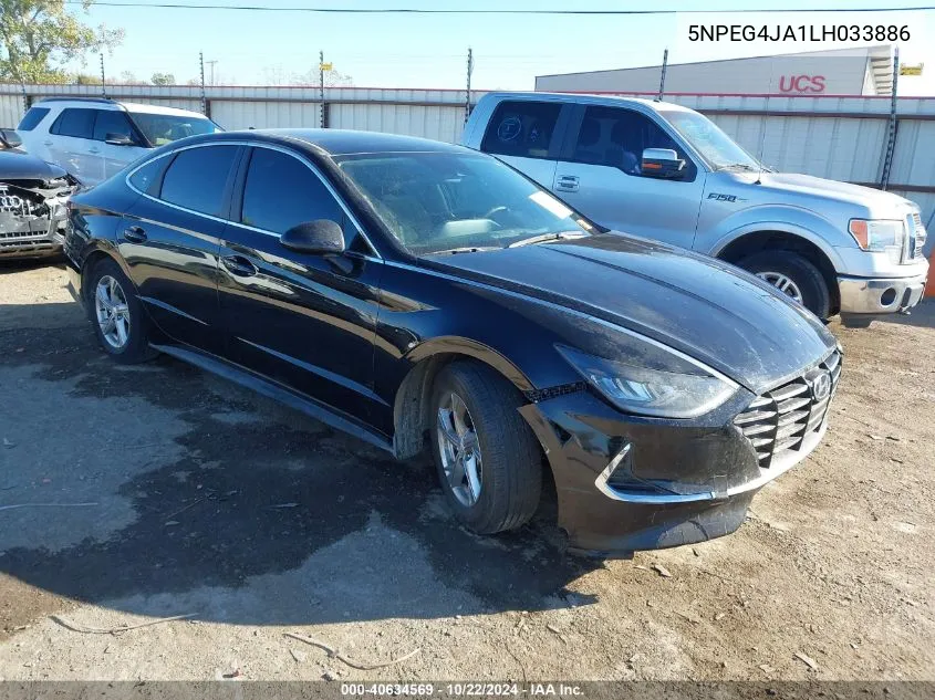 2020 Hyundai Sonata Se VIN: 5NPEG4JA1LH033886 Lot: 40634569