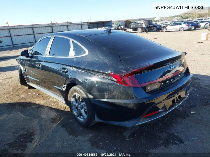 5NPEG4JA1LH033886 2020 Hyundai Sonata Se