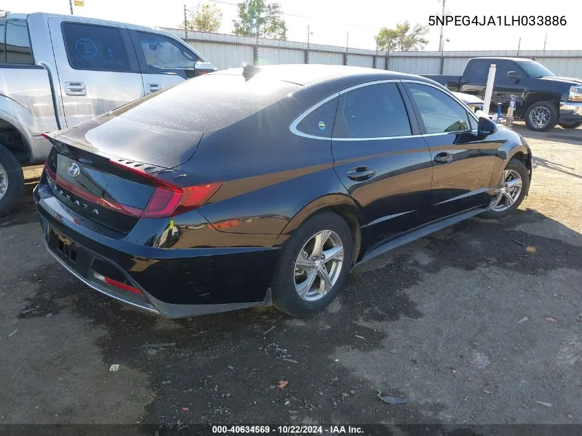 2020 Hyundai Sonata Se VIN: 5NPEG4JA1LH033886 Lot: 40634569