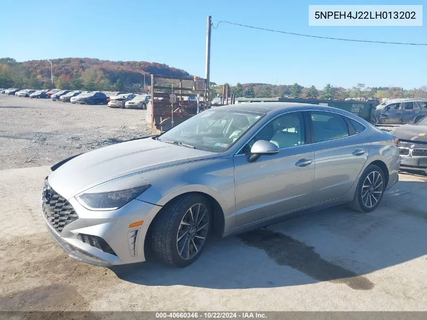 2020 Hyundai Sonata Limited VIN: 5NPEH4J22LH013202 Lot: 40660346