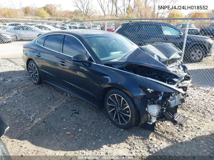 2020 Hyundai Sonata Sel Plus VIN: 5NPEJ4J24LH018552 Lot: 40686320