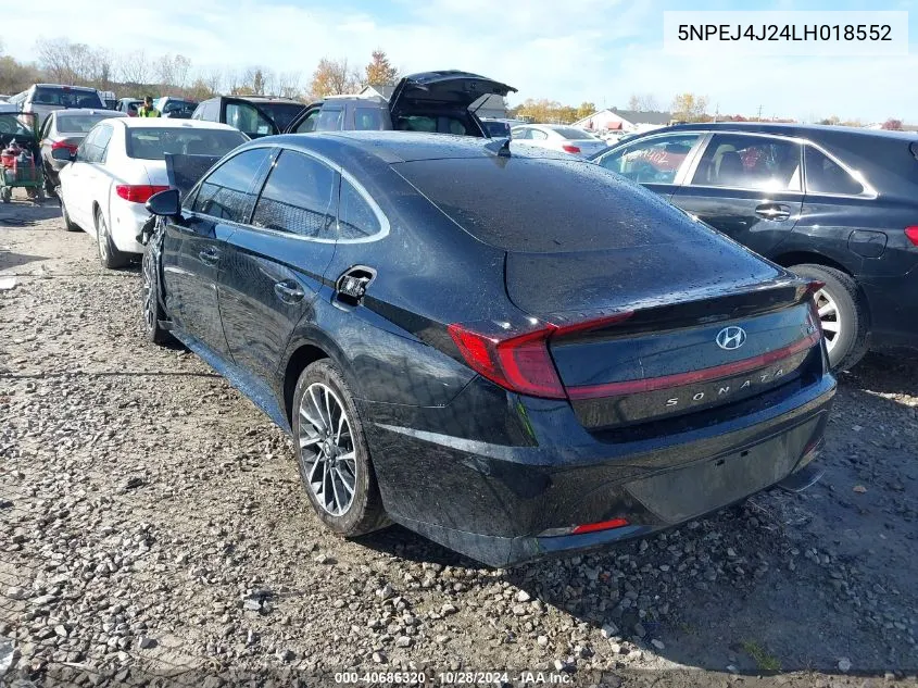 2020 Hyundai Sonata Sel Plus VIN: 5NPEJ4J24LH018552 Lot: 40686320