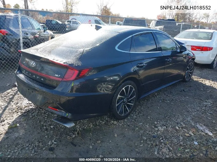 2020 Hyundai Sonata Sel Plus VIN: 5NPEJ4J24LH018552 Lot: 40686320