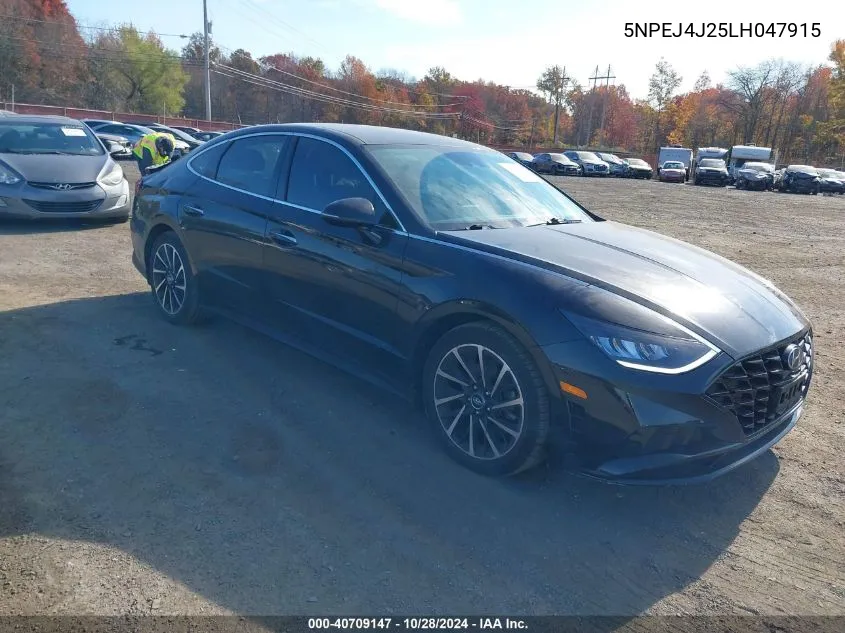 2020 Hyundai Sonata Sel Plus VIN: 5NPEJ4J25LH047915 Lot: 40709147