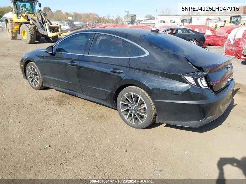 2020 Hyundai Sonata Sel Plus VIN: 5NPEJ4J25LH047915 Lot: 40709147