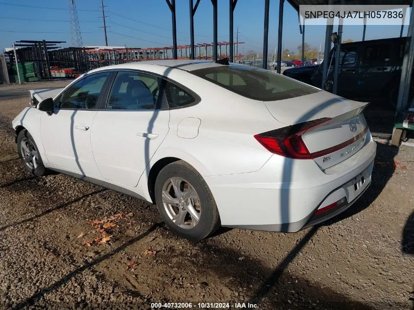 2020 Hyundai Sonata Se VIN: 5NPEG4JA7LH057836 Lot: 40732006