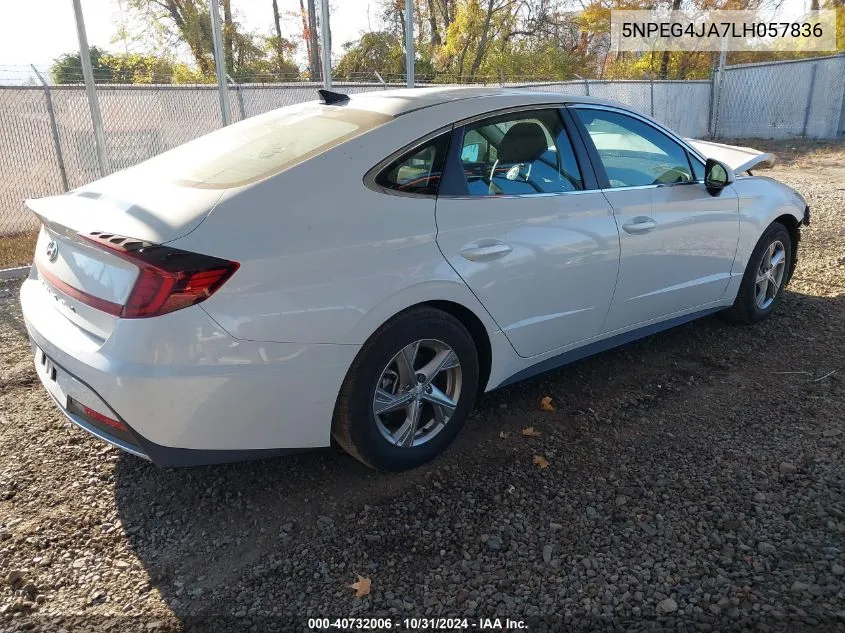 2020 Hyundai Sonata Se VIN: 5NPEG4JA7LH057836 Lot: 40732006