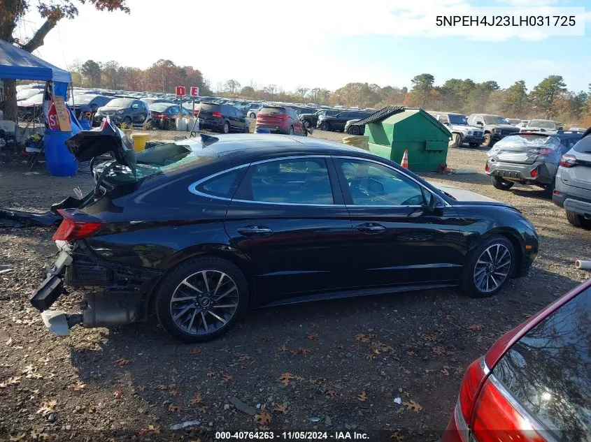 2020 Hyundai Sonata Limited VIN: 5NPEH4J23LH031725 Lot: 40764263