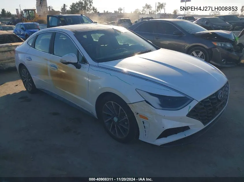 2020 Hyundai Sonata Limited VIN: 5NPEH4J27LH008853 Lot: 40908311