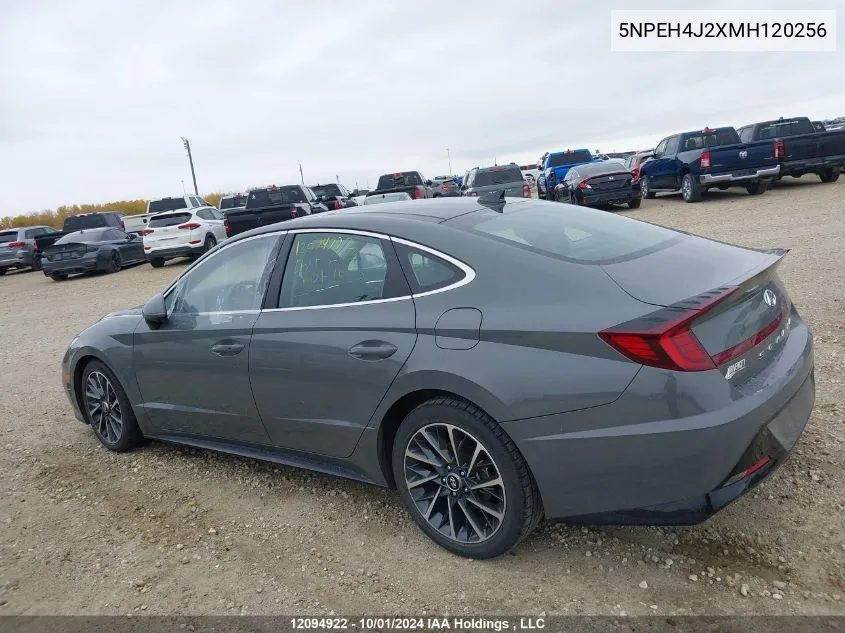 2021 Hyundai Sonata Limited VIN: 5NPEH4J2XMH120256 Lot: 12094922