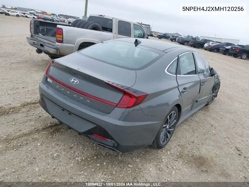 2021 Hyundai Sonata Limited VIN: 5NPEH4J2XMH120256 Lot: 12094922