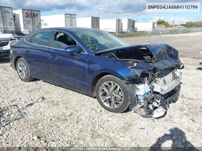 2021 Hyundai Sonata Se VIN: 5NPEG4JA6MH110799 Lot: 12113702