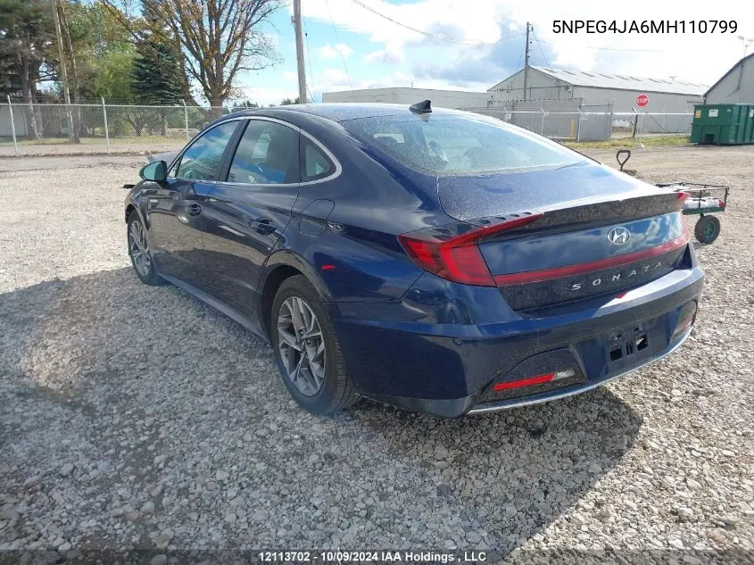 2021 Hyundai Sonata Se VIN: 5NPEG4JA6MH110799 Lot: 12113702