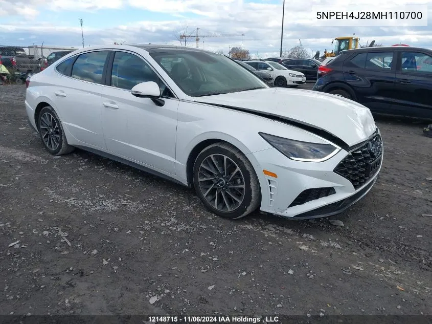 2021 Hyundai Sonata Limited VIN: 5NPEH4J28MH110700 Lot: 12148715