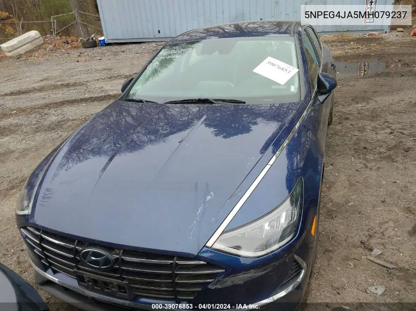 2021 Hyundai Sonata Se VIN: 5NPEG4JA5MH079237 Lot: 39076853