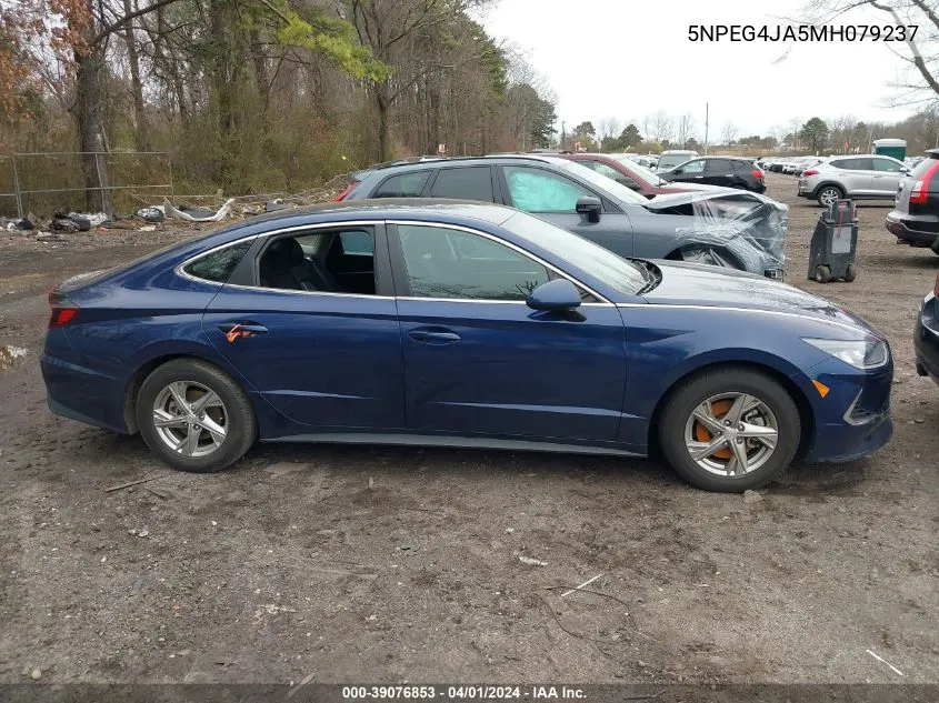 2021 Hyundai Sonata Se VIN: 5NPEG4JA5MH079237 Lot: 39076853