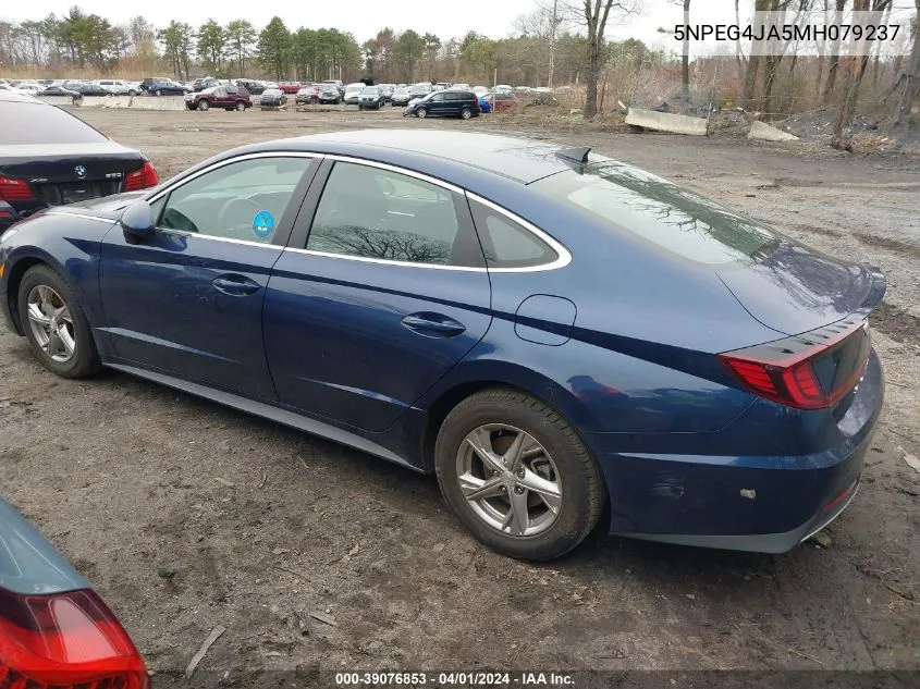 2021 Hyundai Sonata Se VIN: 5NPEG4JA5MH079237 Lot: 39076853