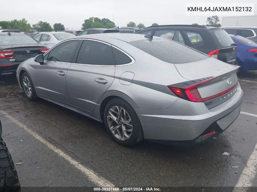 2021 Hyundai Sonata Sel VIN: KMHL64JAXMA152132 Lot: 39331866